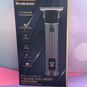 Brookstone Silver Cordless Groomer with LED Display